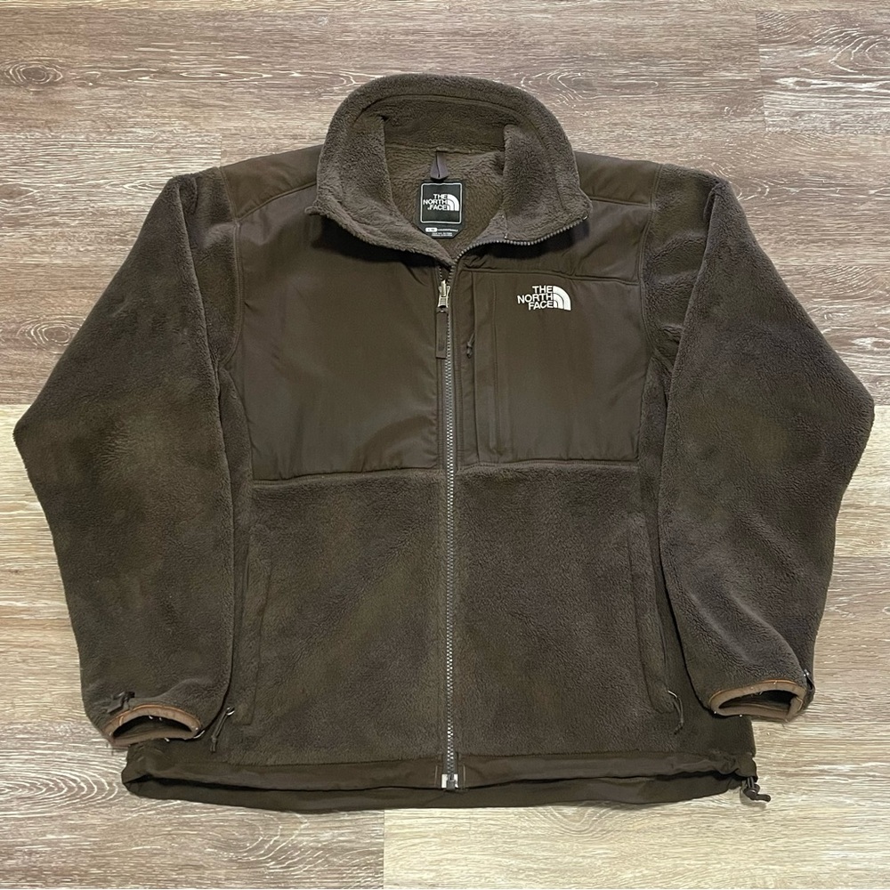 The North Face Brown Polartec Fleece Zip-up Hiking Jacket Womens Size Large